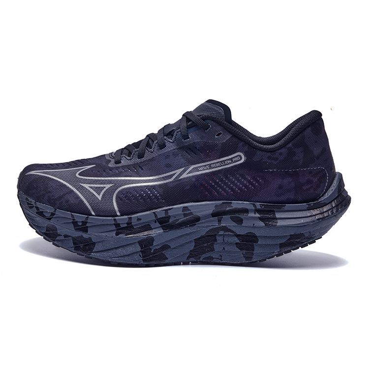 Mizuno Wave Rebellion Pro Comfortable Thick Sole Cushioning Low Top Carbon Plate Running Shoes Unisex Sneaker Black Gray J1GC231754