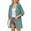 Women's Fashion Casual Seven Split Sleeve Solid Color Cardigan Sun  Top