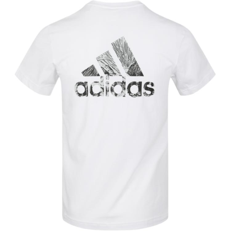 Adidas Call Of Nat Round Neck Fashion Versatile Short Sleeve T-Shirt Men Tops White FI9140