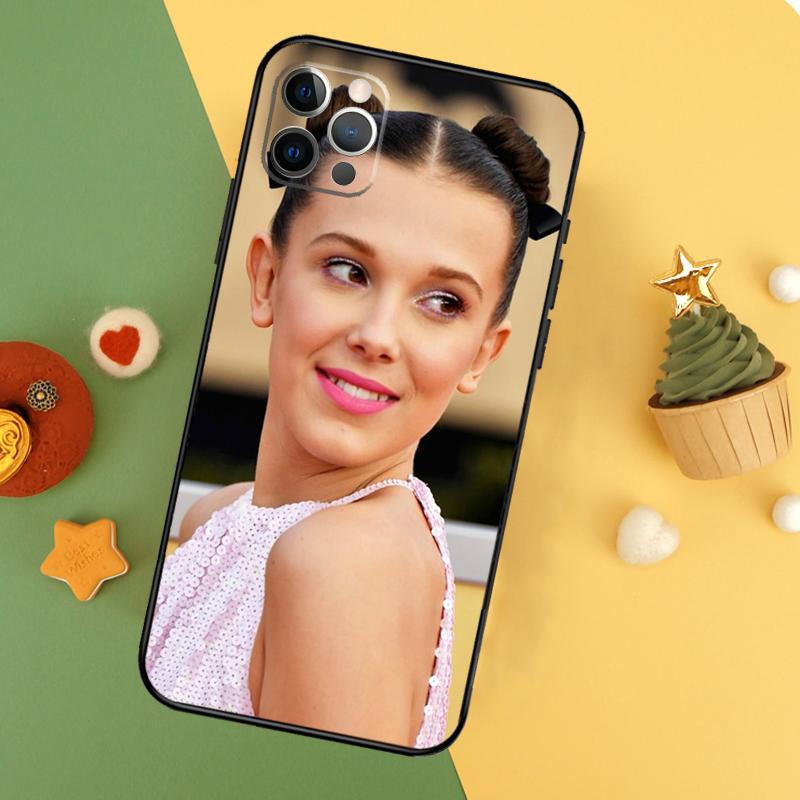 Millie Bobby Brown Funda For iPhone 11 12 13 14 16 15 Pro Max Mini XS Max X XR SE2 7 8 14 16 15 Plus Phone Case