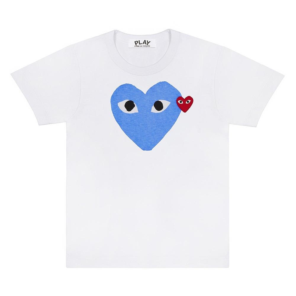 Cross-border American Trendy Brand Bestseller Heart-shaped Unisex 3D Printed Crew Neck Simple Casual Loose Short-sleeve T-shirt