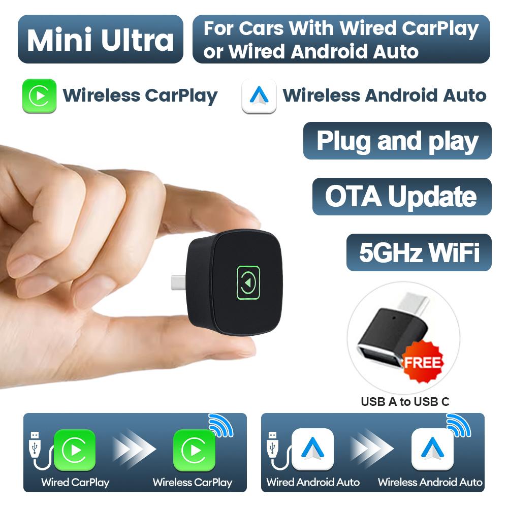 

5 в 1 Carplay AI Box Универсальный Android 14 Беспроводной адаптер Carplay Android Auto Для Netflix YouTube Для Toyota Mazda Hyundai