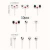 10pcs/set Mini Eye Cartoon Expression Fruit Fork Plastic Fruit Toothpick For Children Harmless