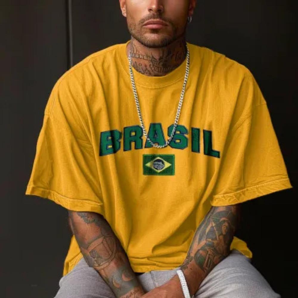 Men's Casual 3D Printed T Shirt Summer Short Sleeve Loose Fit Tees