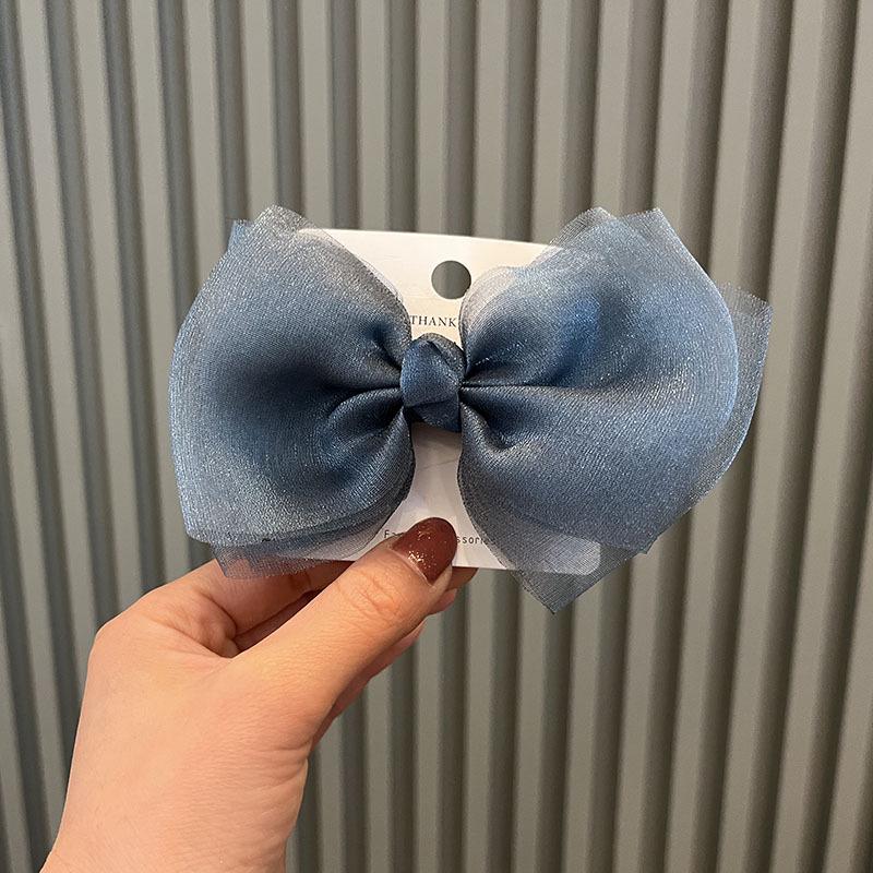 Korean Princess Pearl Bow Hair Clip for Girls - Fashionable Yarn DIY Headwear