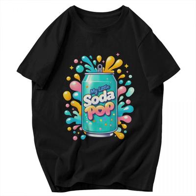 Men T Shirt My Little Soda Pop Idea Y2K Graphic Oneck Unisex Clothing T Shirts