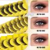 10 Pairs Of Oblique Flying Fox Eyes Large-Capacity Mixed False Eyelashes Natural Thick Simulated Eyelashes