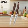 WXCOO 3pcs Stainless Steel Food Carving Knife Kitchen Fruit Peeling Utility Knife Professional Chefs Carving Knife Wood Handle