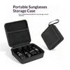 4/5/6/7/8 Compartments Adjustable Glasses Organizer, Portable Black Storage Bag Case For Travel, Sturdy Dividers Eyewear Box