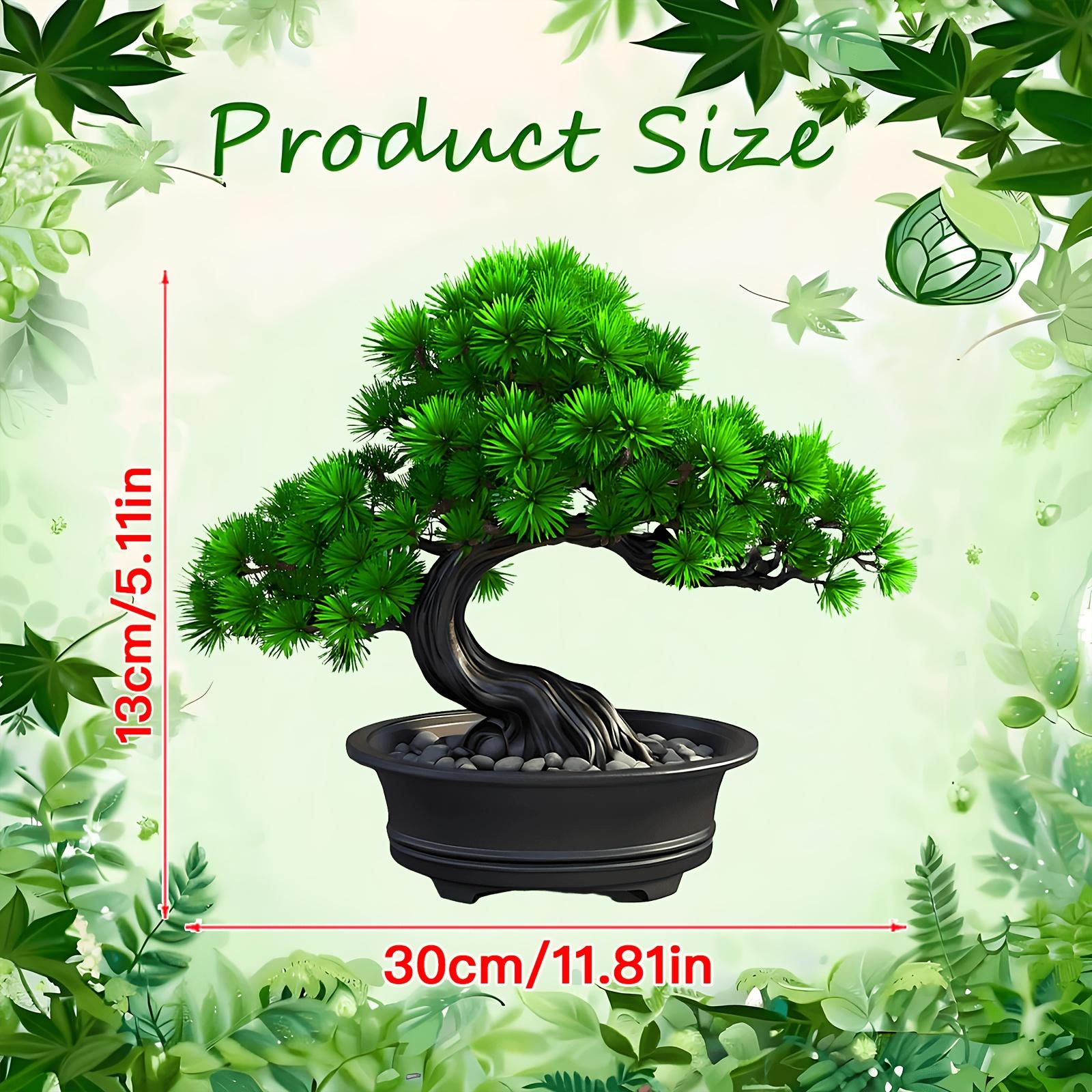 Artificial Welcoming Pine Desktop Bonsai with A Realistic Base, Suitable for Home Living Room and Bedroom Decoration. Pine bonsai tree - oval pot