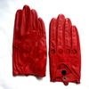 Women's Full-Finger Perforated Leather Motorcycle Gloves AM013
