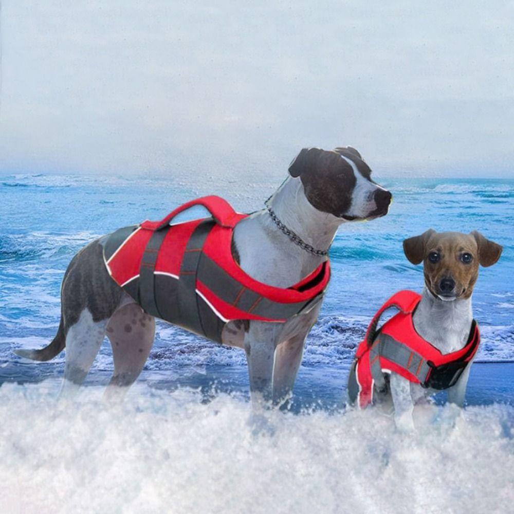Adjustable Dog Life Jacket Reflective Dog Swimsuit Pet Supplies Pet Safety Vest  Spring/Summer