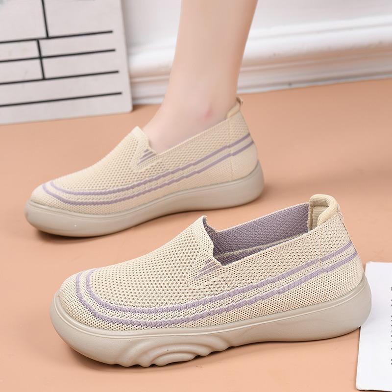 Boots Women's Single Shoes, Thick-soled, Casual Shoes, Soft Sole, One-piece Slip-on Shoes