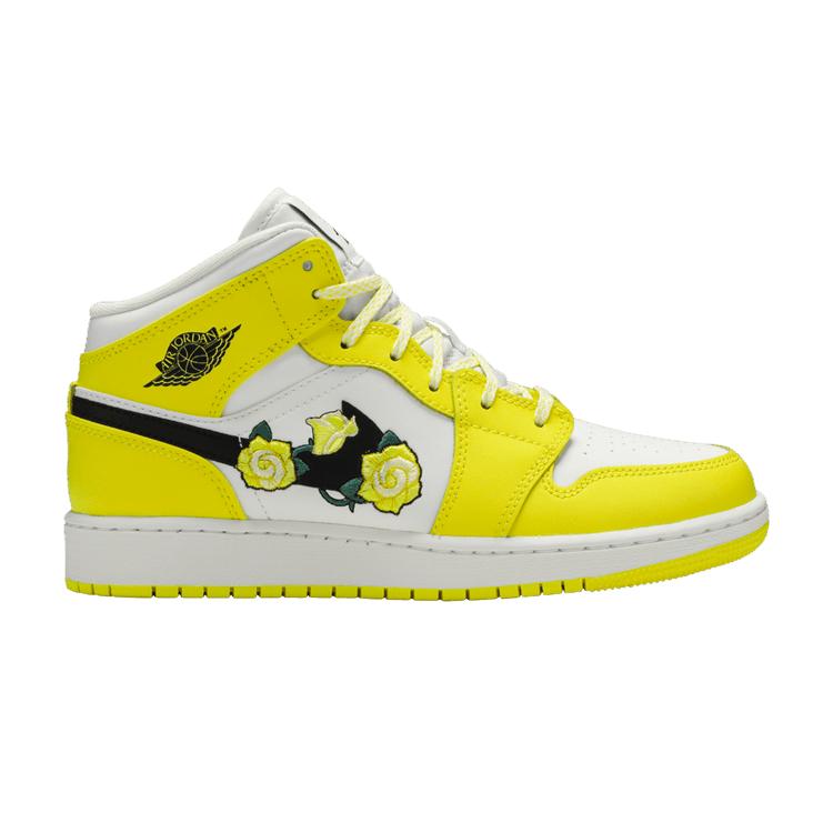 Jordan 1 Mid Dynamic Yellow Floral (GS) 35.5