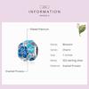 BAMOER 925 Sterling Silver Blue Blossom Flower Magic Star Round CZ Bead Fit Charm Silver Original Bracelet & Jewelry