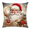 4Pcs Christmas Themed Pillow Case Washable Soft Cushion Sleeve Reindeer Pattern Snowman Printed Cushion Cover for Outdoor Couch