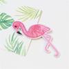 Elegant Red Ostrich Embroidery Patches for Clothing Parches Fabric Sticker Iron On Sewing Patch Craf
