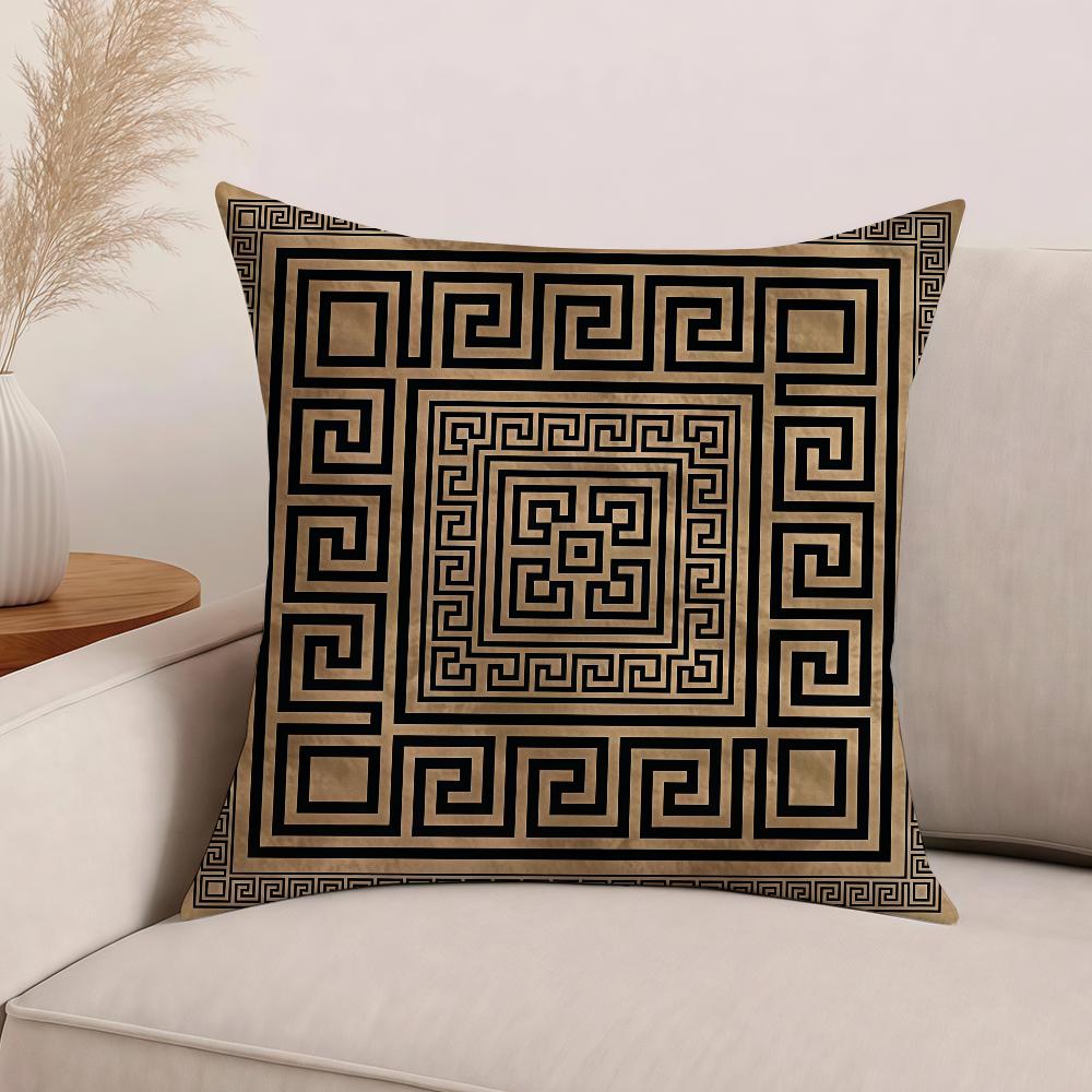 

Модная греческая меандровый узор Наволочка Офисные Подушки Подходят Для Дивана Машины Спальни Декоративная Наволочка 12x12Inch