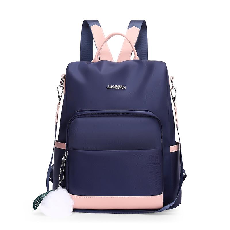 Schoolbag backpack women's new Korean version large capacity Oxford cloth college schoolbag leisure shopping travel backpack