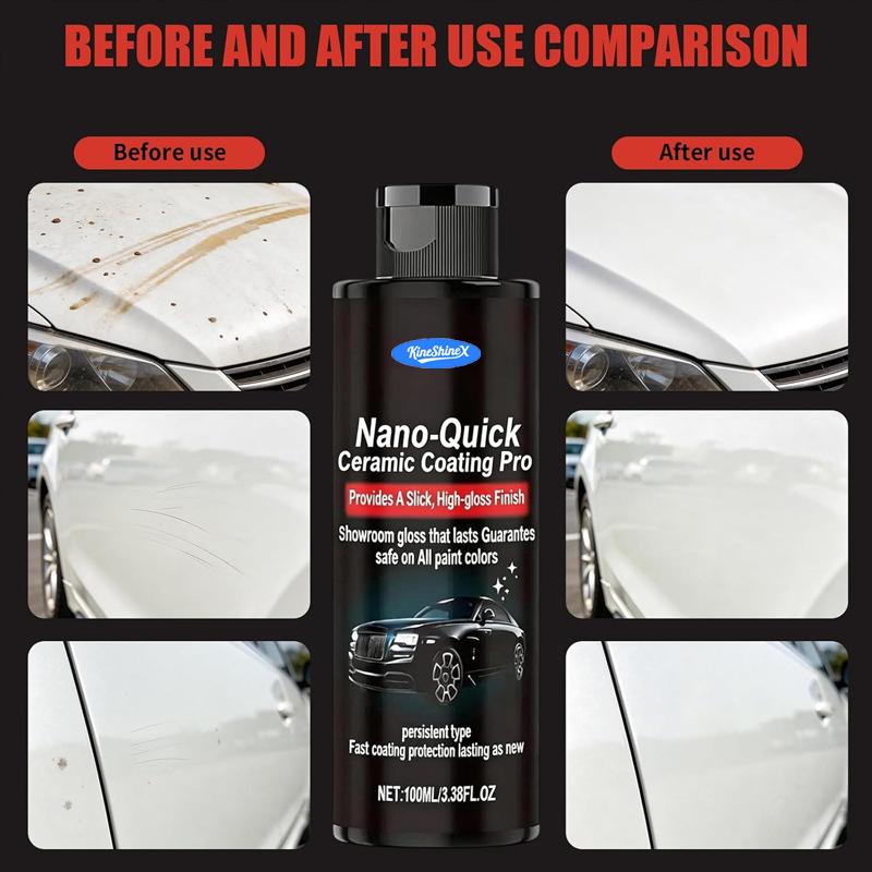 100ml Nano-Quick Ceramic Coating for Cars,Quick Effect Coat Restore,Ceramic Coating Agent for Glass Long-Lasting Shine & Gloss
