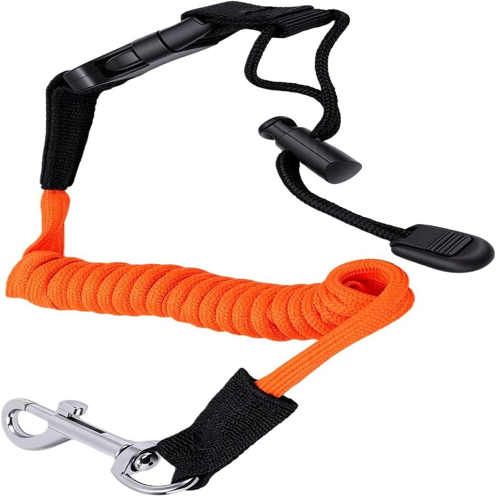 Shock Cord Kayak Paddle Leash with Ti Alloy Clip Kayak Tether  Outdoor Adventure