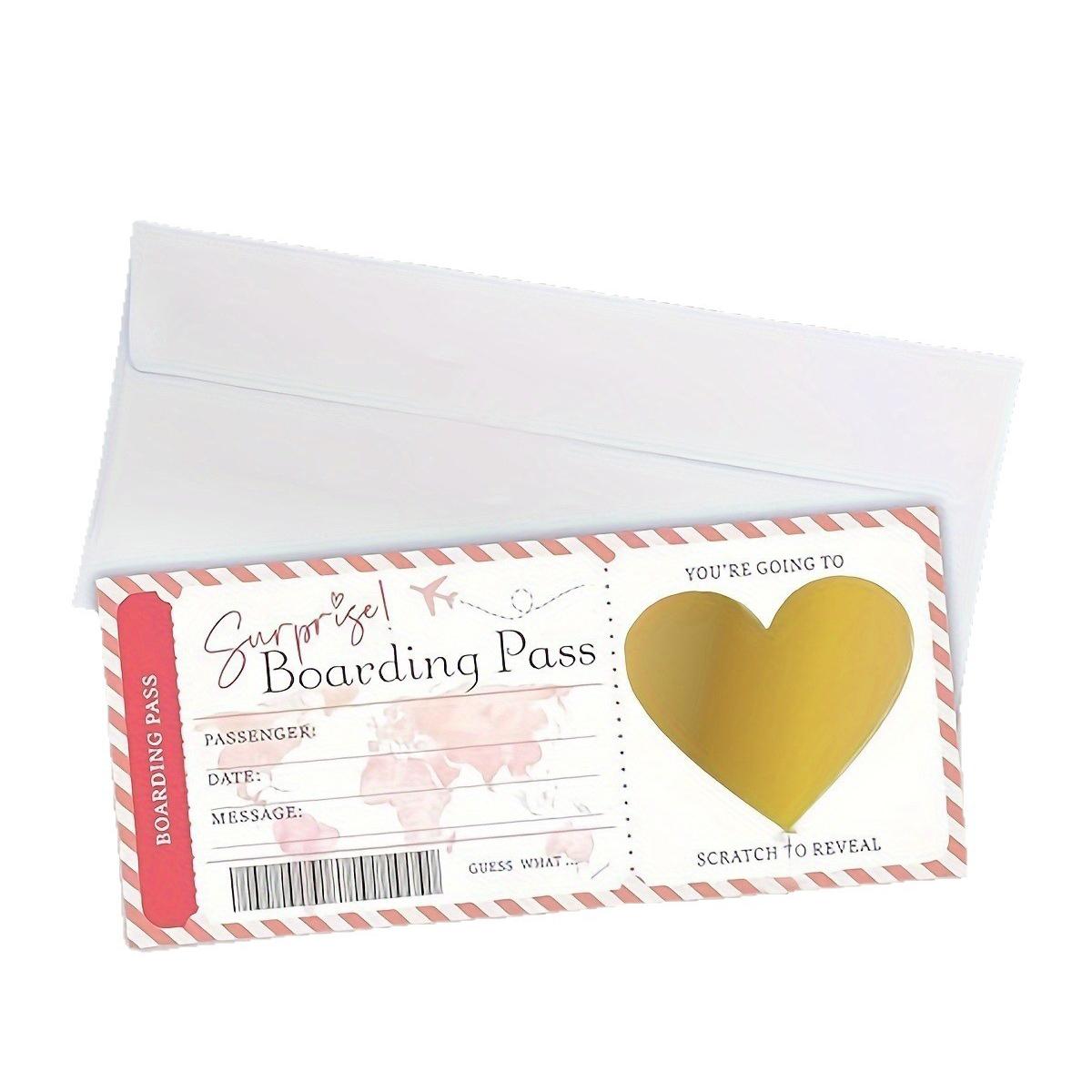 

Посадочный талон Скретч-карты Набор для DIY - Двойной сюрприз для свадьбы и детского дня рождения, Креативная игра-приглашение, подарок