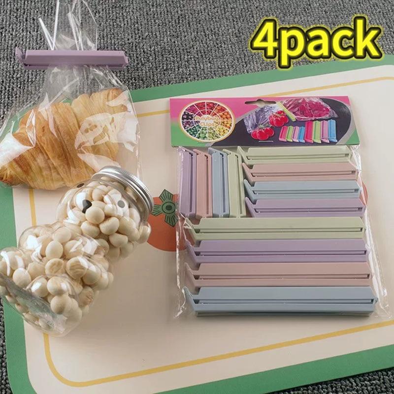 12pc/pack Portable Kitchen Storage Food Snack Seal Sealing Bag Clip Sealer Clamp Plastic Tool Kitchen Accessories Food Bag Clips