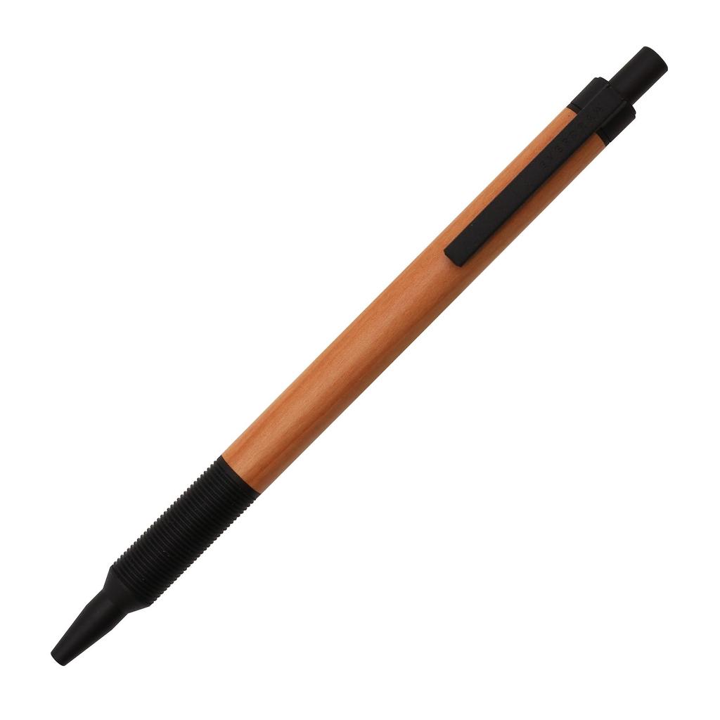 EverDraw Wood Model Ballpoint Matte L Pen, Black, 0.8mm [Cherry Wood],