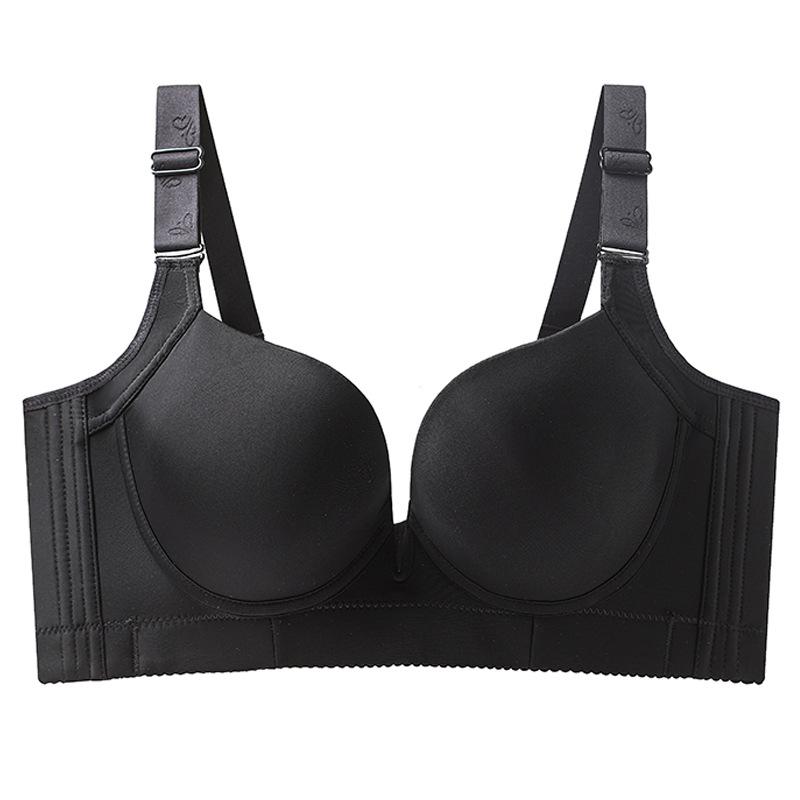 Bezešvá nastavitelná krásná záda plus size push-up podprsenka