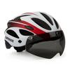 Casco de Bicicleta de Carretera Recargable Superide para Hombres y Mujeres Casco de Ciclismo con Visera y Luz Trasera Casco Deportivo para Bicicleta de Montaña MTB con Gafas