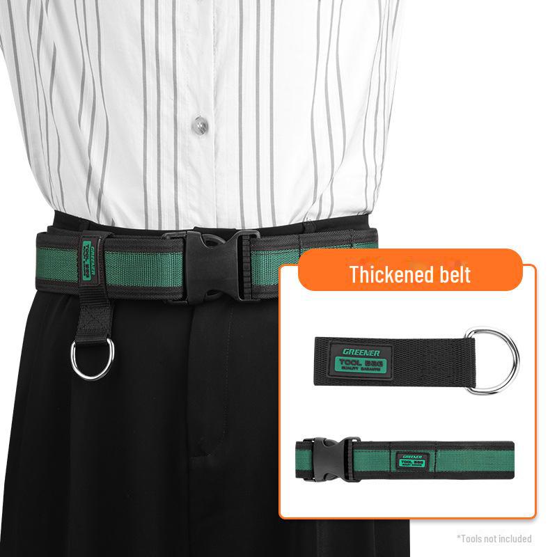 Green Forest Waterproof Tool Belt - Plumber's Portable Multifunctional Waist Bag for Construction and Maintenance