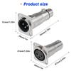 Xiatiaosann XLR Male to Female Panel Mount Socket, 3-Pin XLR Plug to Mount Adapter Microphone Connector for Microphones, Amplifiers, and Audio