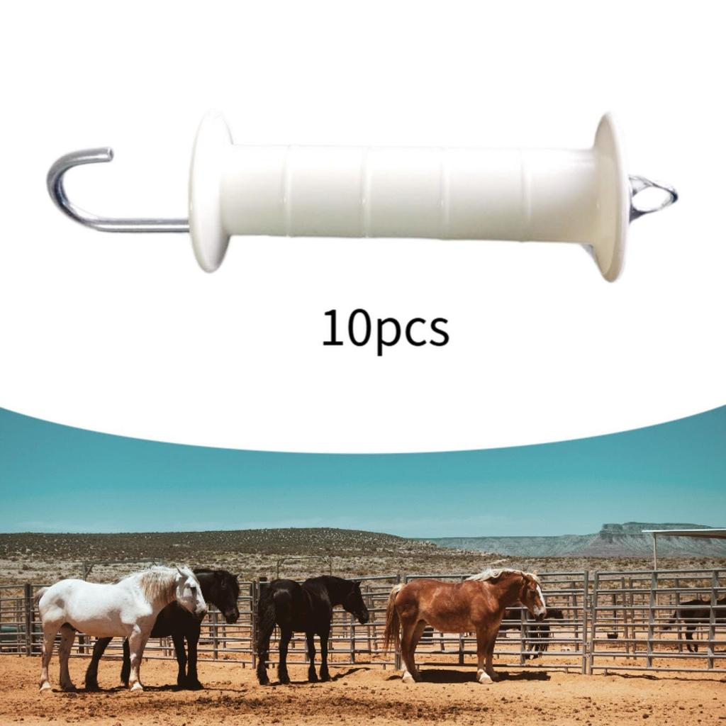Electric Fence Gate Handles Insulated Heavy Duty PP Iron Construction Spring Assistance for Garden Fence Metal Outdoor Gates