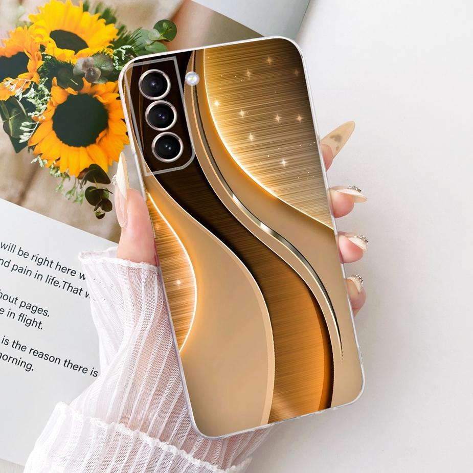 For Samsung Galaxy S21 Plus Case S21 FE Luxury Bow Flowers Painted Cover Soft Silicone Case For Samsung S21 Ultra S 21 S21+ Bags