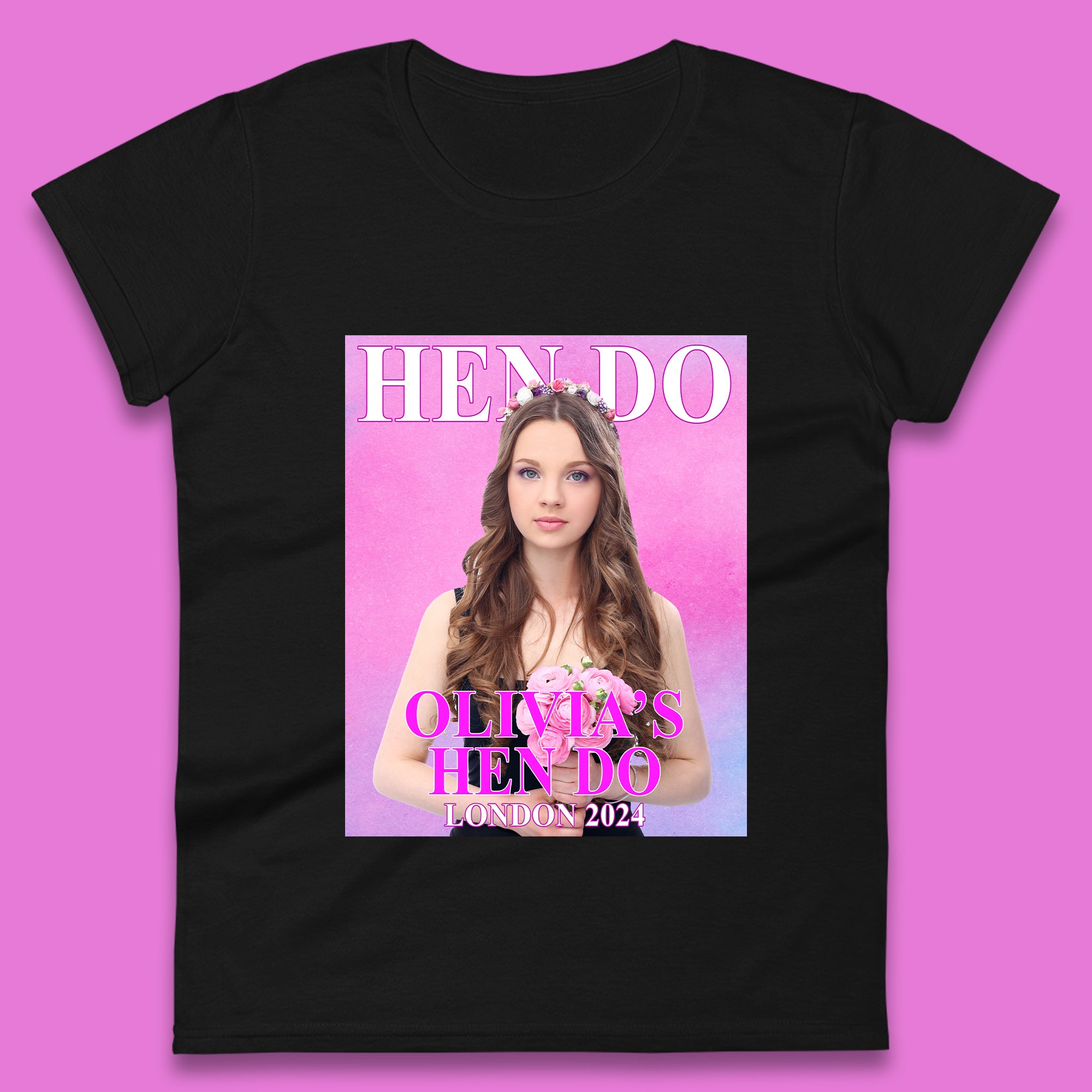 Personalised Hen Do 2024 Womens T-Shirt Mens Tops Tees Unisex XL