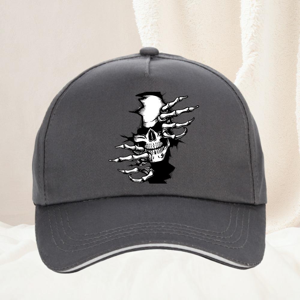 Hellfire Demon Flame Skull Print Baseball Cap Retro Streetwear Fashion Unisex Daily Commute Outdoor Hiking Fan Gift