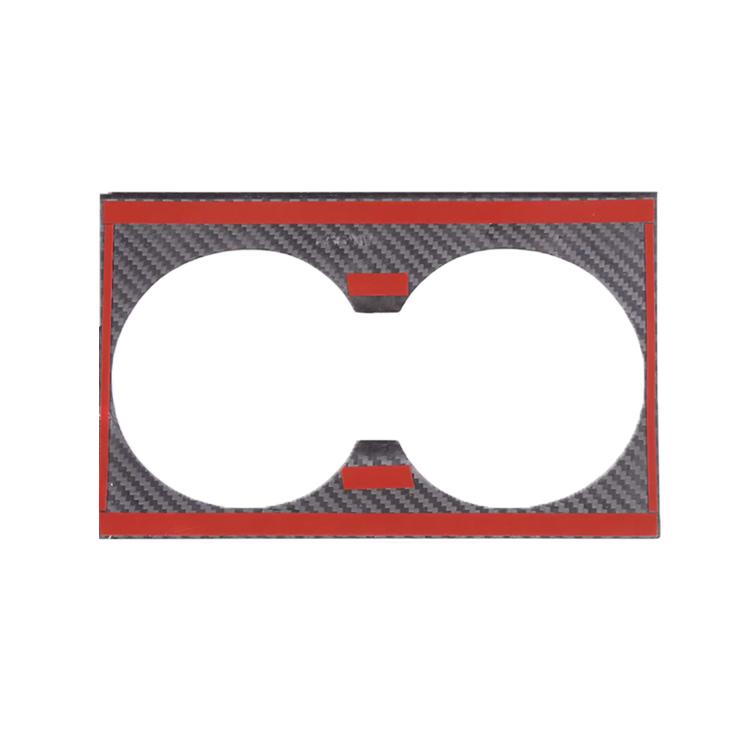 For 2023 Tesla Model 3 Real Carbon Fiber Car Interior Accessories Central Control Cup Holder Decorative Panel Cover