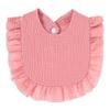 Ruffled Pure Cotton Baby Bibs with Lace Trim