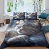 Cat Series Cute Animal 3D Digital Printing Quilt Cover Three-Piece Bedding