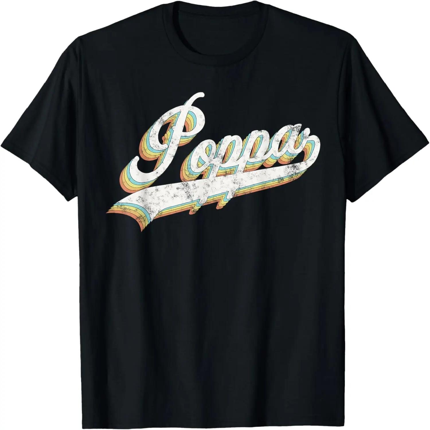Poppa Retro Style Father’s day gift Funny Poppa Grandpa T-Shirt S чёрный