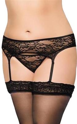 Garterbelt 3316 - Plus Size - Black Xl