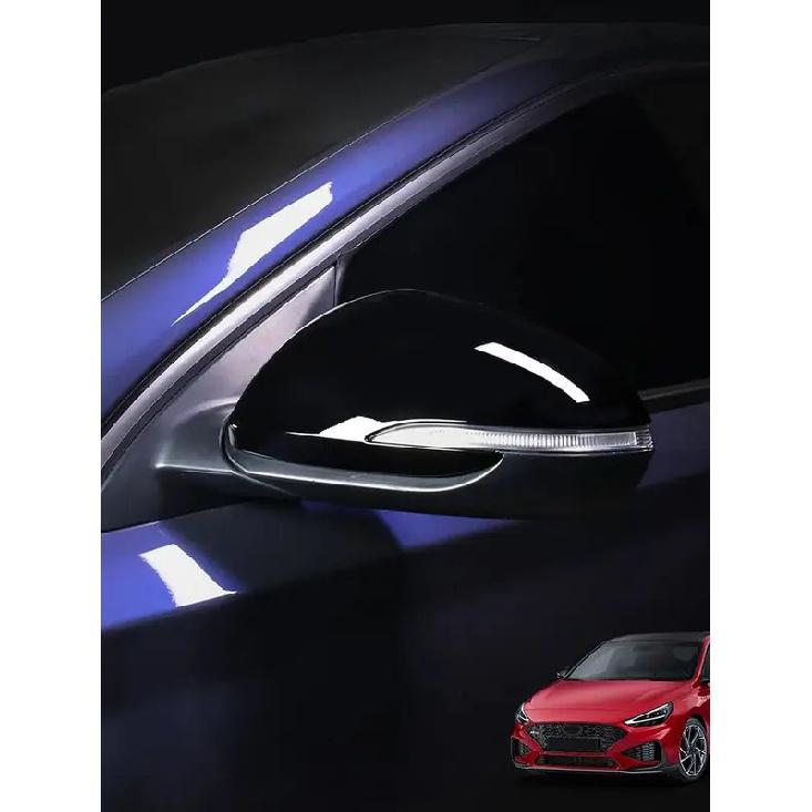 For Hyundai I30/I30 N 2017-2025 Car Tuning Black Car Rearview Mirror Decoration Cover Trim Exterior Accessories
