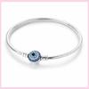 925 Sterling Silver Bracelet Star Moon Blue Eyes Zircon Heart Safety Chain Bracelets Snake Bone Chain Fit DIY Charms Jewelry