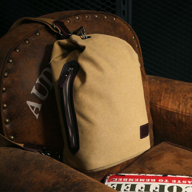 Leisure Backpack Multifunctional Small Bags Men's Canvas Handbag Casual Bag Portable Travel Sports Gym Shoulder Bag