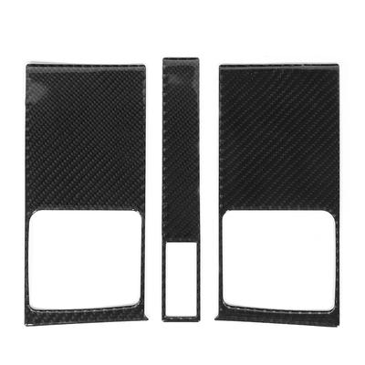3 stuks middenconsole luchtrooster afdekking frame koolstofvezel uitlaat siersticker pasvorm voor Honda CRV