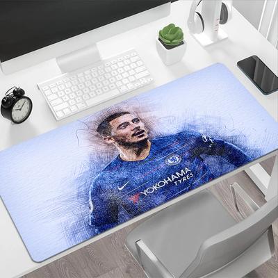 Chelsea Fc Player Portrait Large Mouse Pad Keyboard Mat HD Print Desk Pad Non-Slip Rubber Base Computer Decor Item Office Use