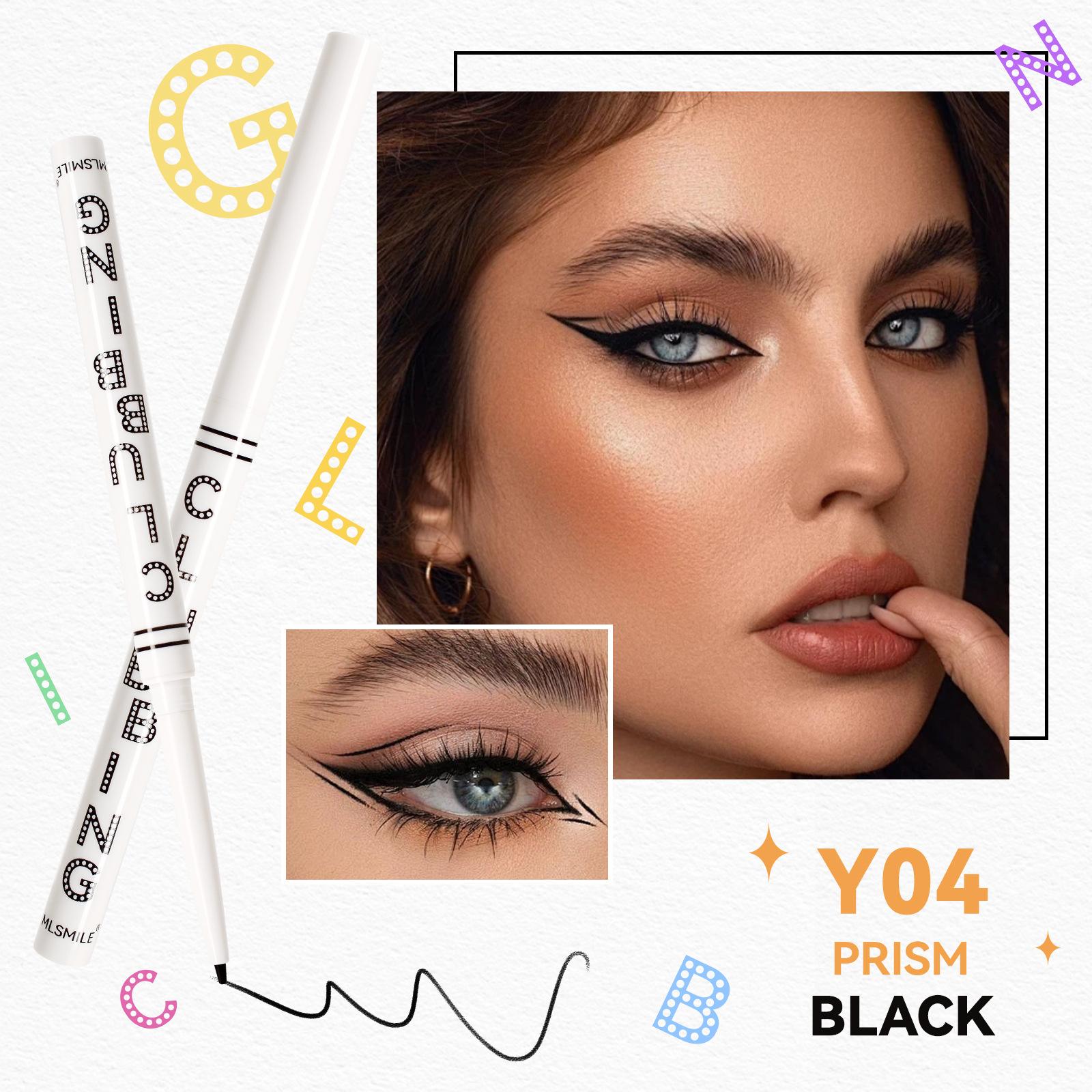 

4-color Colorful Vibrant Girl Series Eyeliner Rubber Pen Not Easy To Smudge Gold White Black Color Silky Eyeliner Stage Eye Makeup