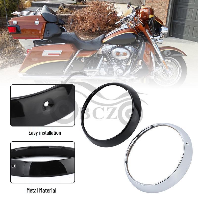 Harley Road Glide/King 7" Headlight Cover, Ring, & Housing - Motorcycle Accessories