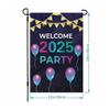 Happy New Year Garden Flag Garden Signs Seasonal Flags Double Sided Decorative Flags Yard Signs 2025 Holiday Garden Flags 12X18