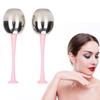 2pcs Facial Ice Globes Stainless Steel Facial Massage Reduce Puffiness Eliminate Fine Lines Ice Globes for Facial Skin Care